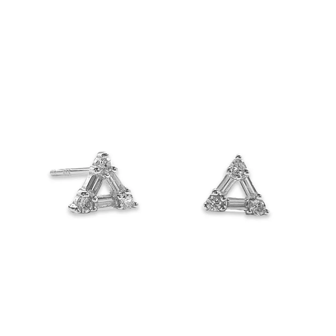 Geovana Triangle Baguette Studs