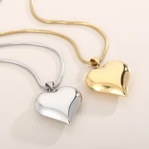 Gold Sliver Hollow Heart-shaped Necklace Ins Simple Versatile Personalized Love Necklace For Women's Jewelry Valentine's Day