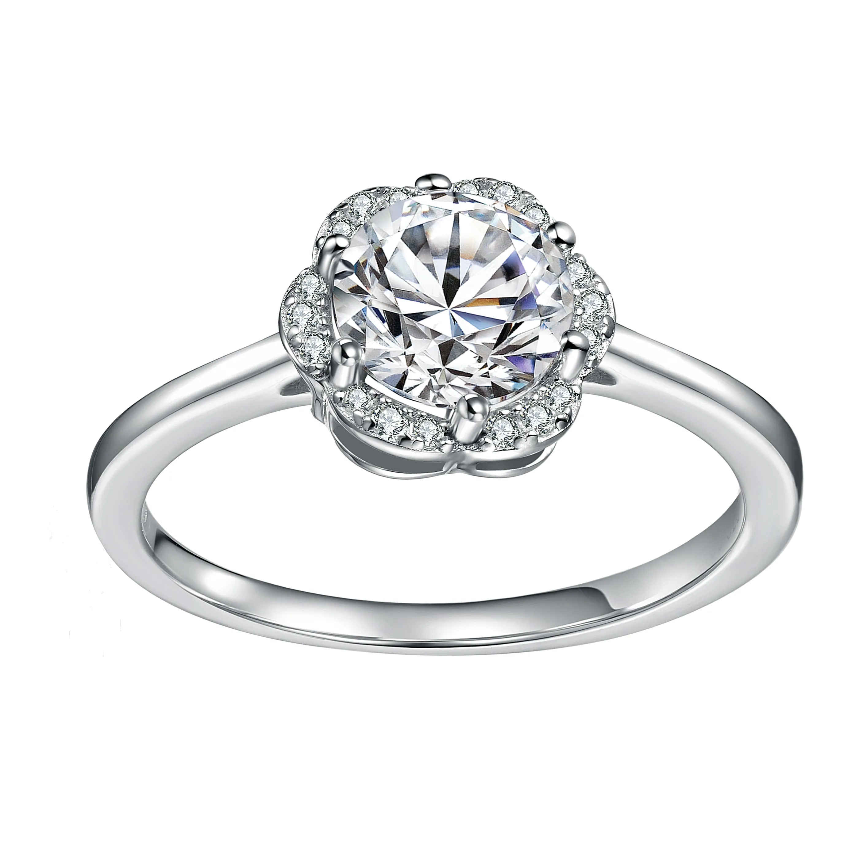 Heléne Lab-Grown Moissanite Flower Engagement Ring