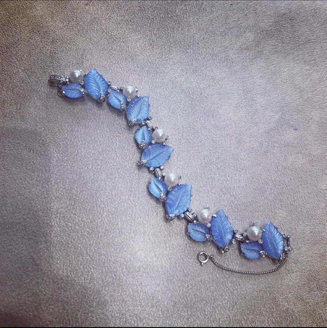 Icy blue vintage bracelet by Jomaz