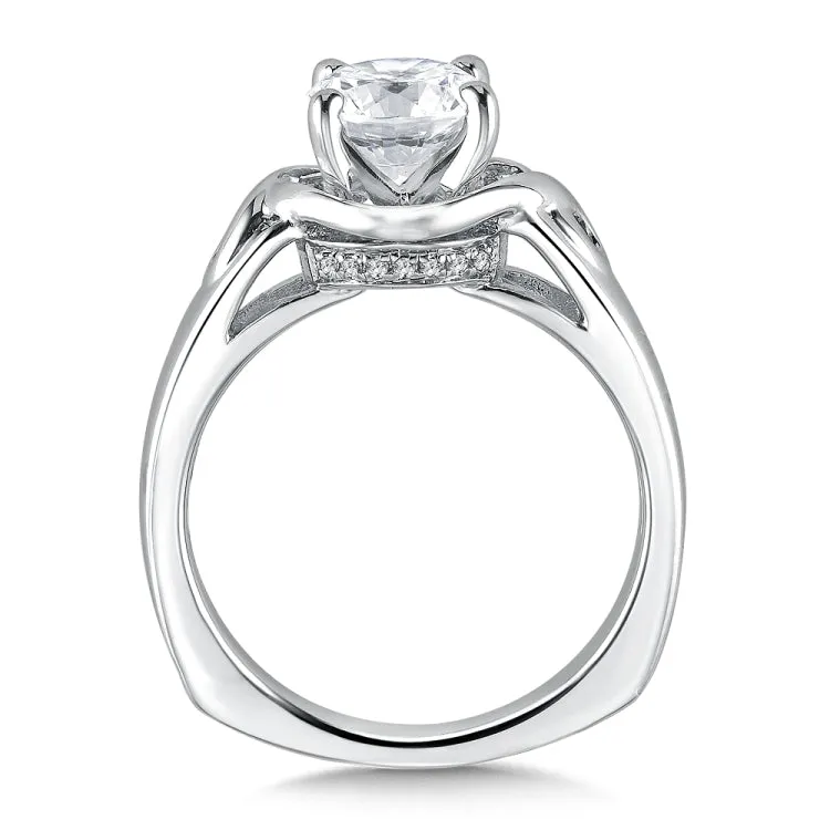 Infinity Solitaire Diamond Engagement Ring