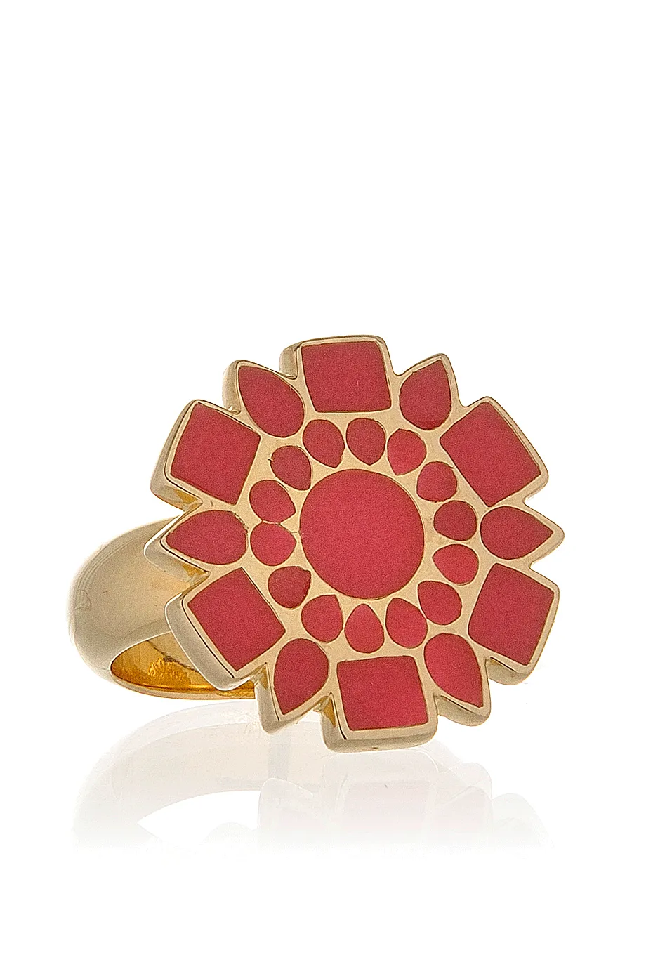 ISHARYA ICON Honeysuckle Pink Enamel Ring