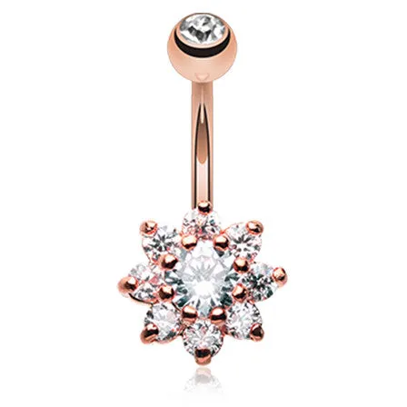 Jala Crystal Flower Belly Ring