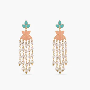 Jalaja Lotus Pearl Dangle Earring