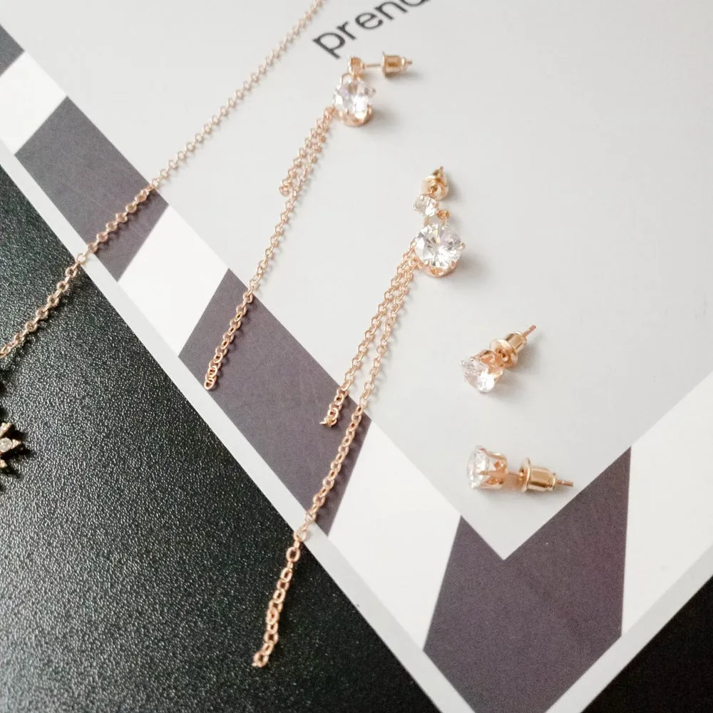 Japan And South Korea New Fashion Jewelry Alloy Necklace And Earrings Jewelry Set