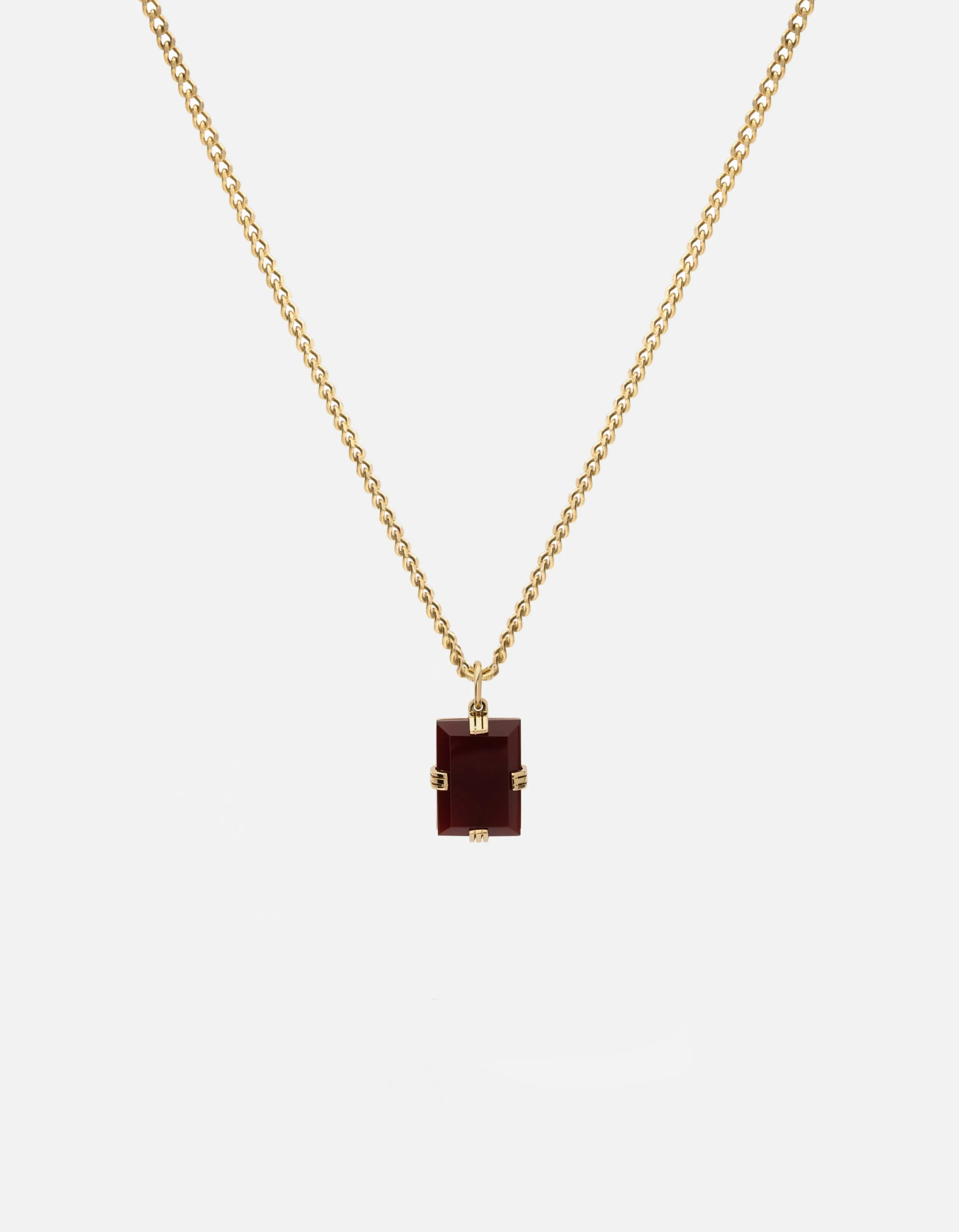 Lennox Necklace, Gold Vermeil/Red Agate