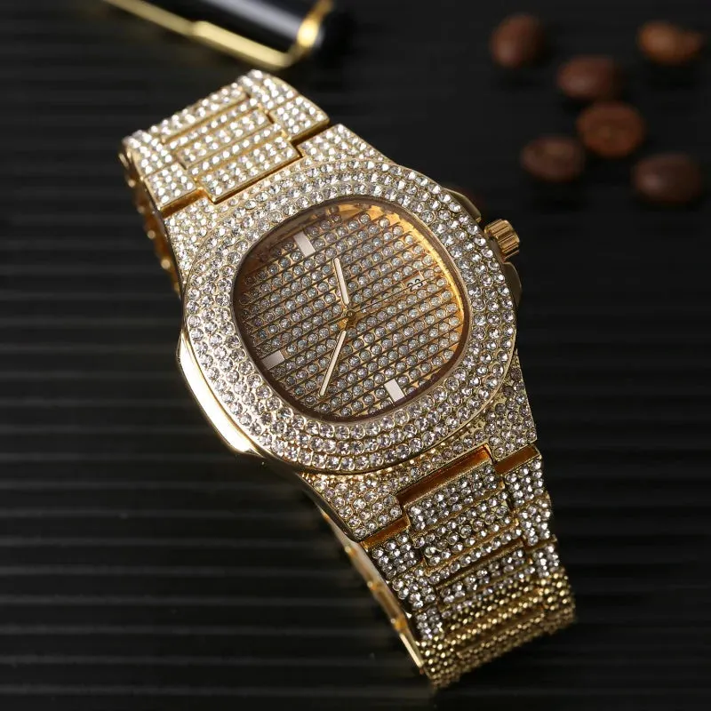 Luxury Hip-Hop Diamond Jewelry Combo Set