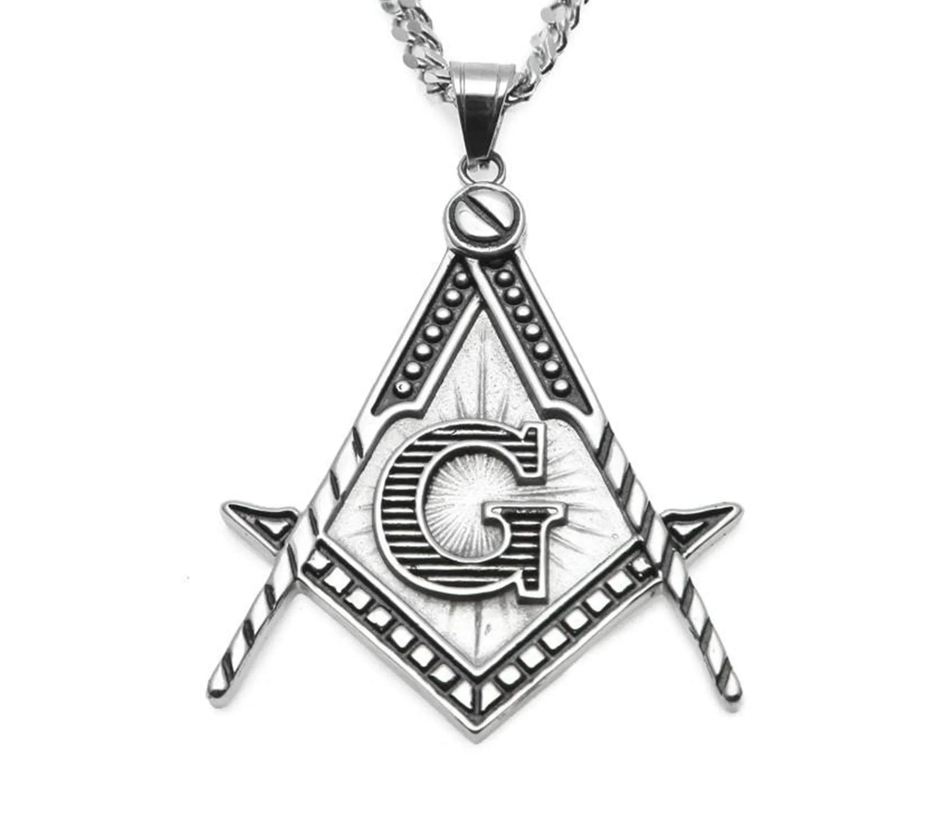 Master Mason Blue Lodge Necklace - Various Titanium Steel Colors