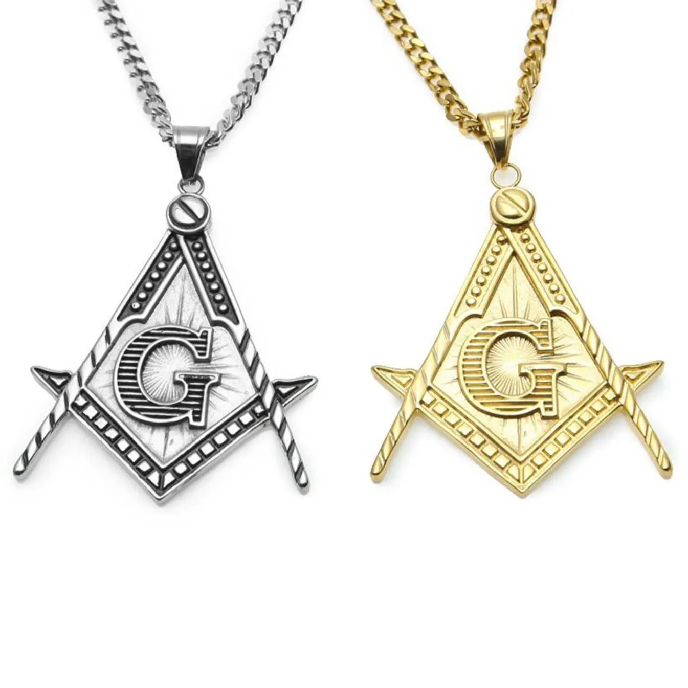 Master Mason Blue Lodge Necklace - Various Titanium Steel Colors