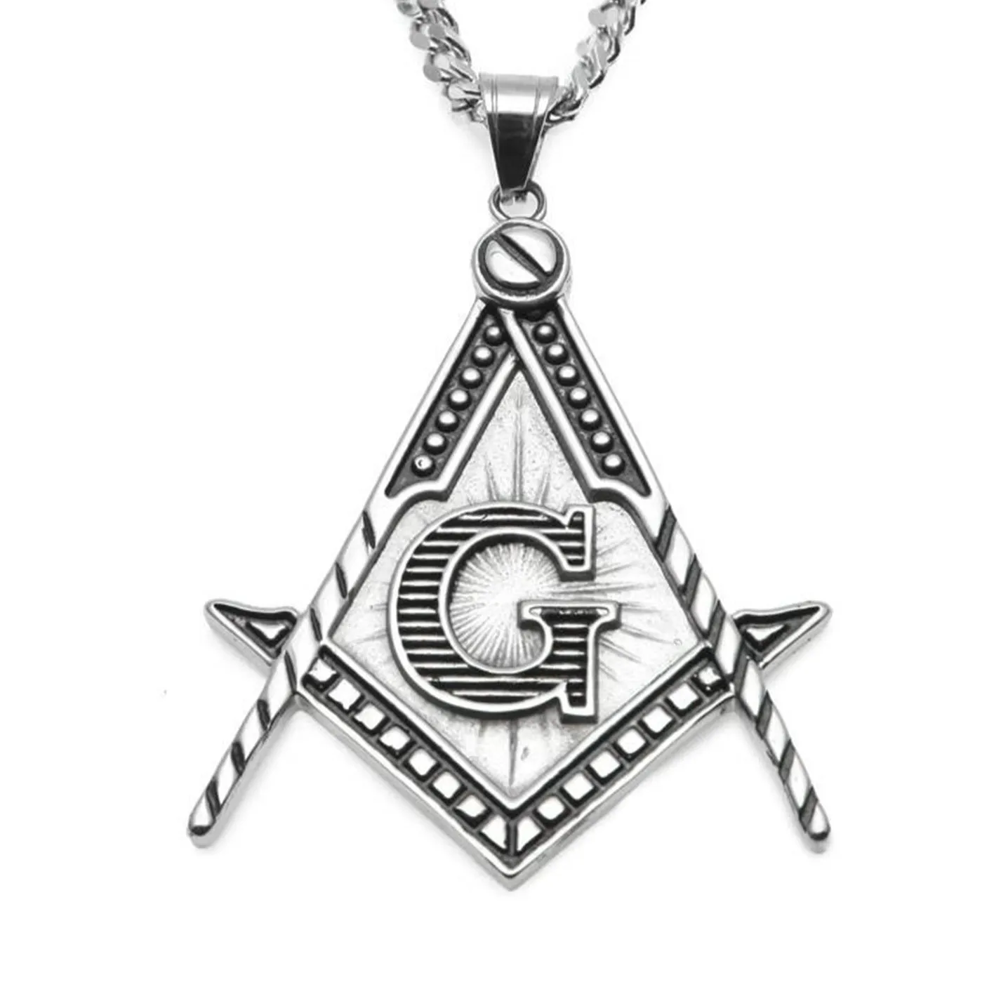 Master Mason Blue Lodge Necklace - Various Titanium Steel Colors