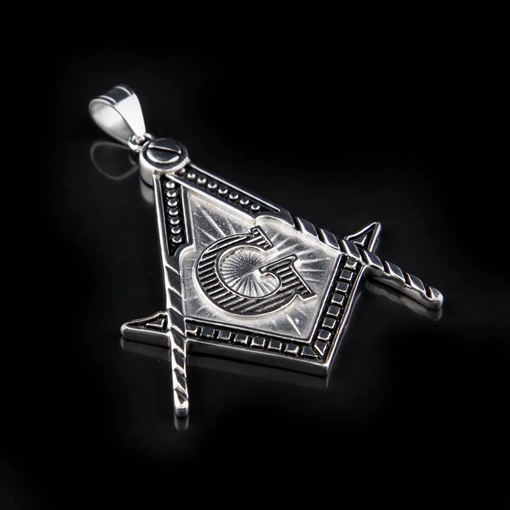 Master Mason Blue Lodge Necklace - Various Titanium Steel Colors