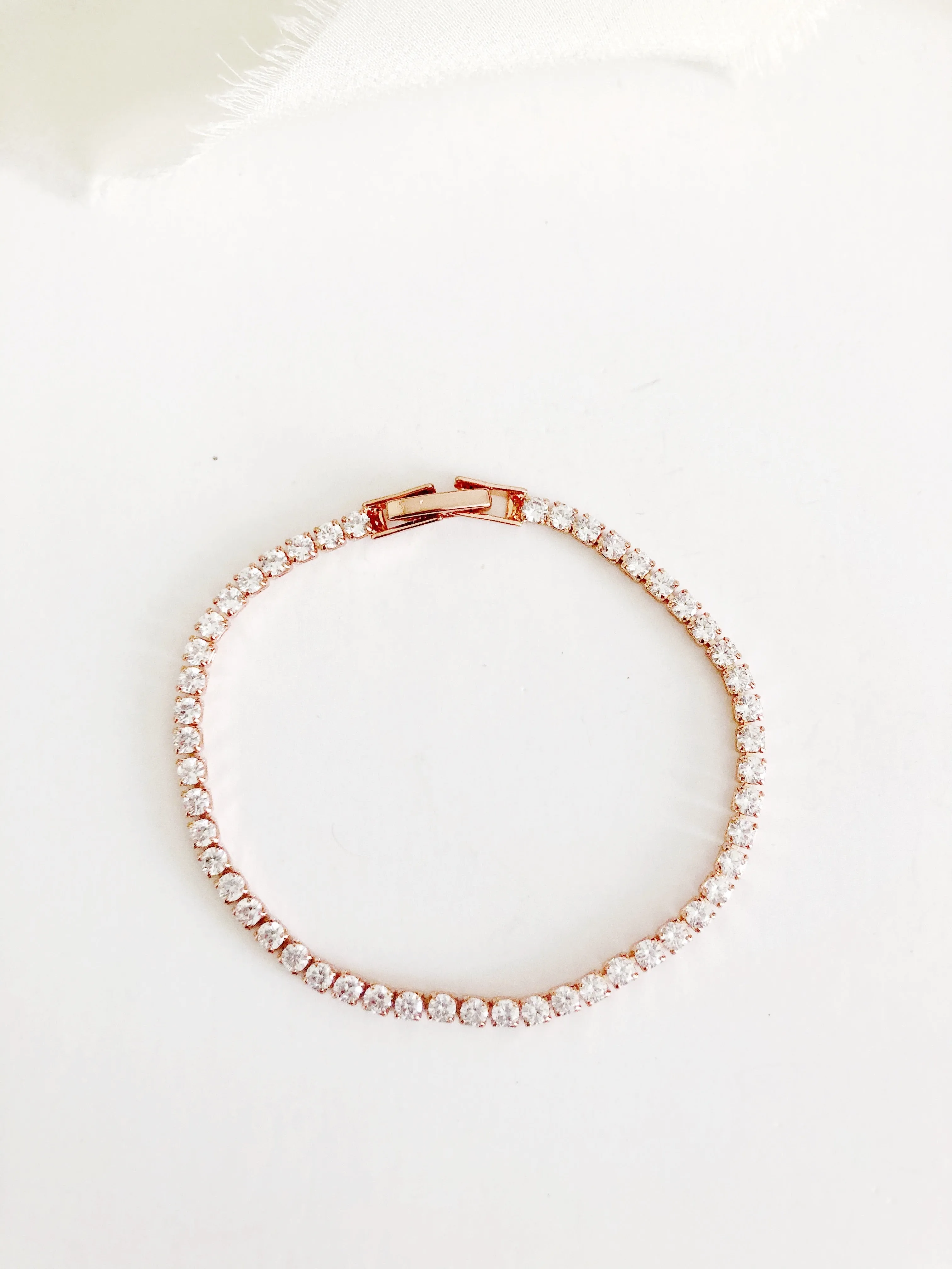 Mona simple Rose Gold Diamond Bracelet