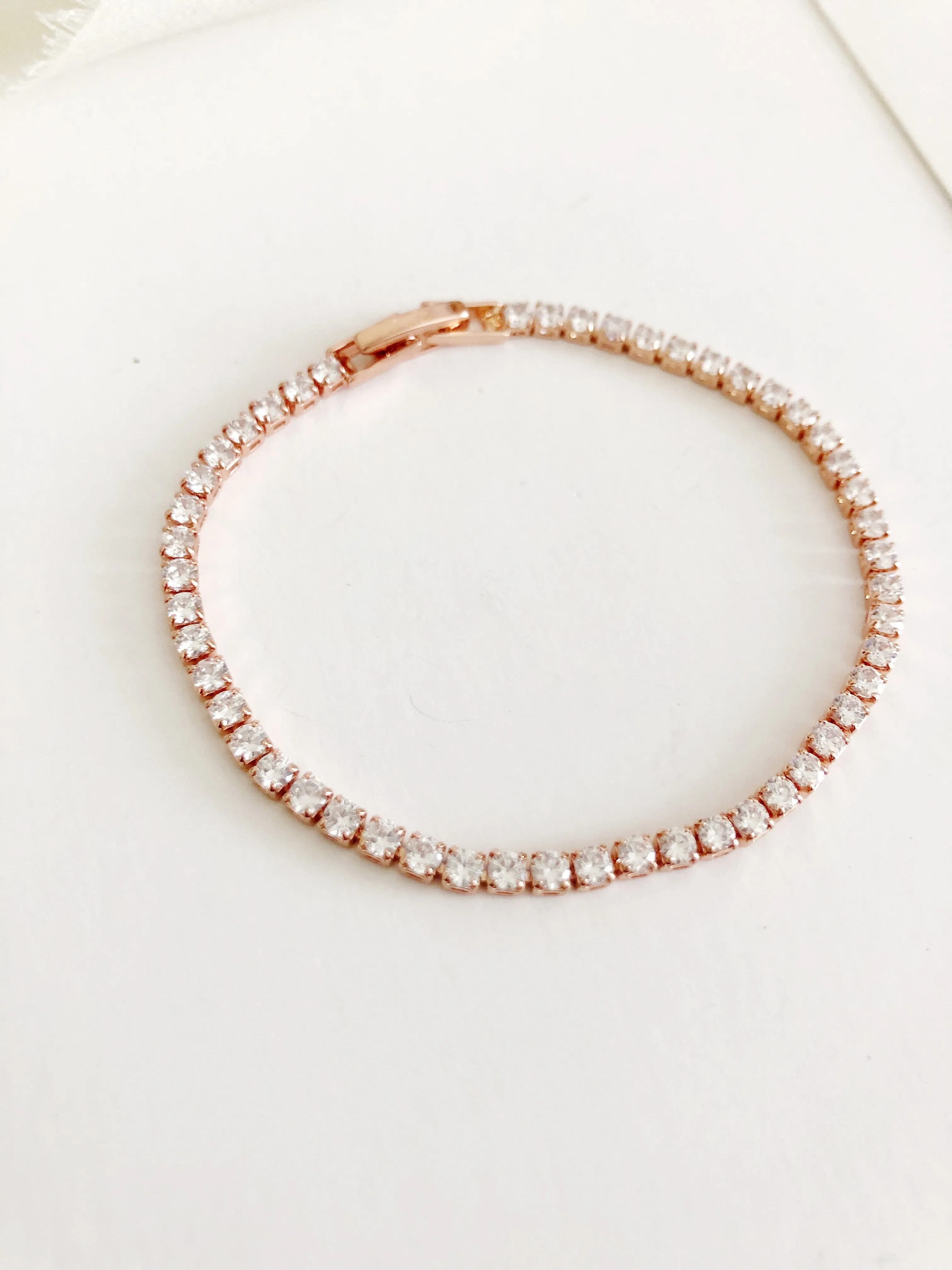 Mona simple Rose Gold Diamond Bracelet