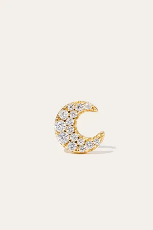 Moon gold vermeil stud