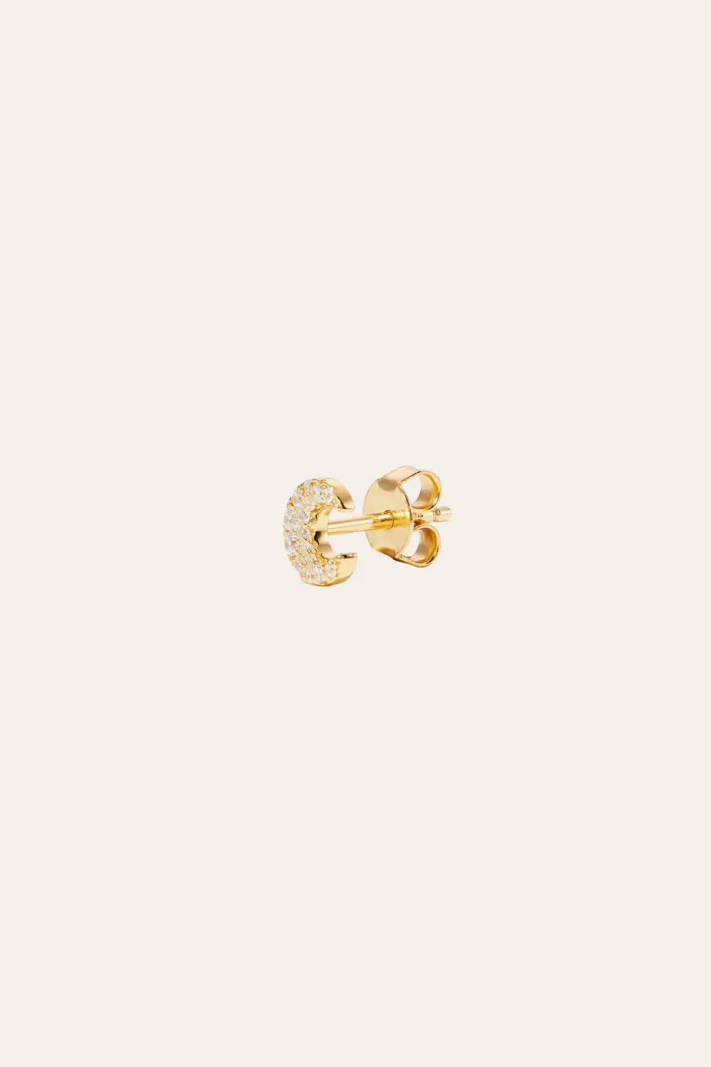 Moon gold vermeil stud