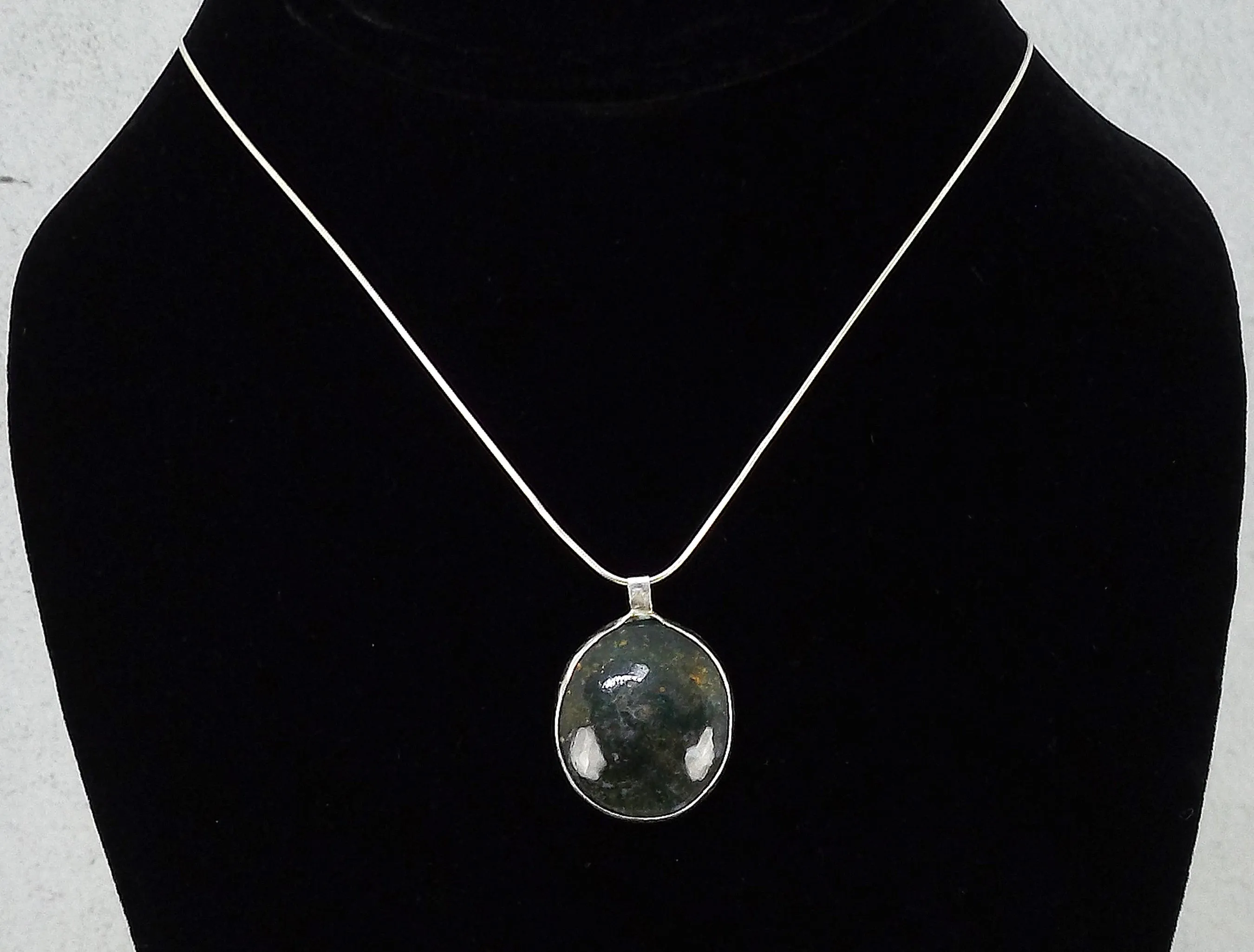 Moss Agate in Sterling Silver