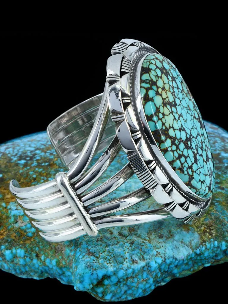 Native American Sky Horse Turquoise Sterling Silver Cuff Bracelet