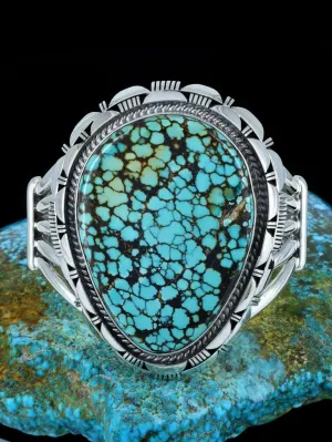 Native American Sky Horse Turquoise Sterling Silver Cuff Bracelet