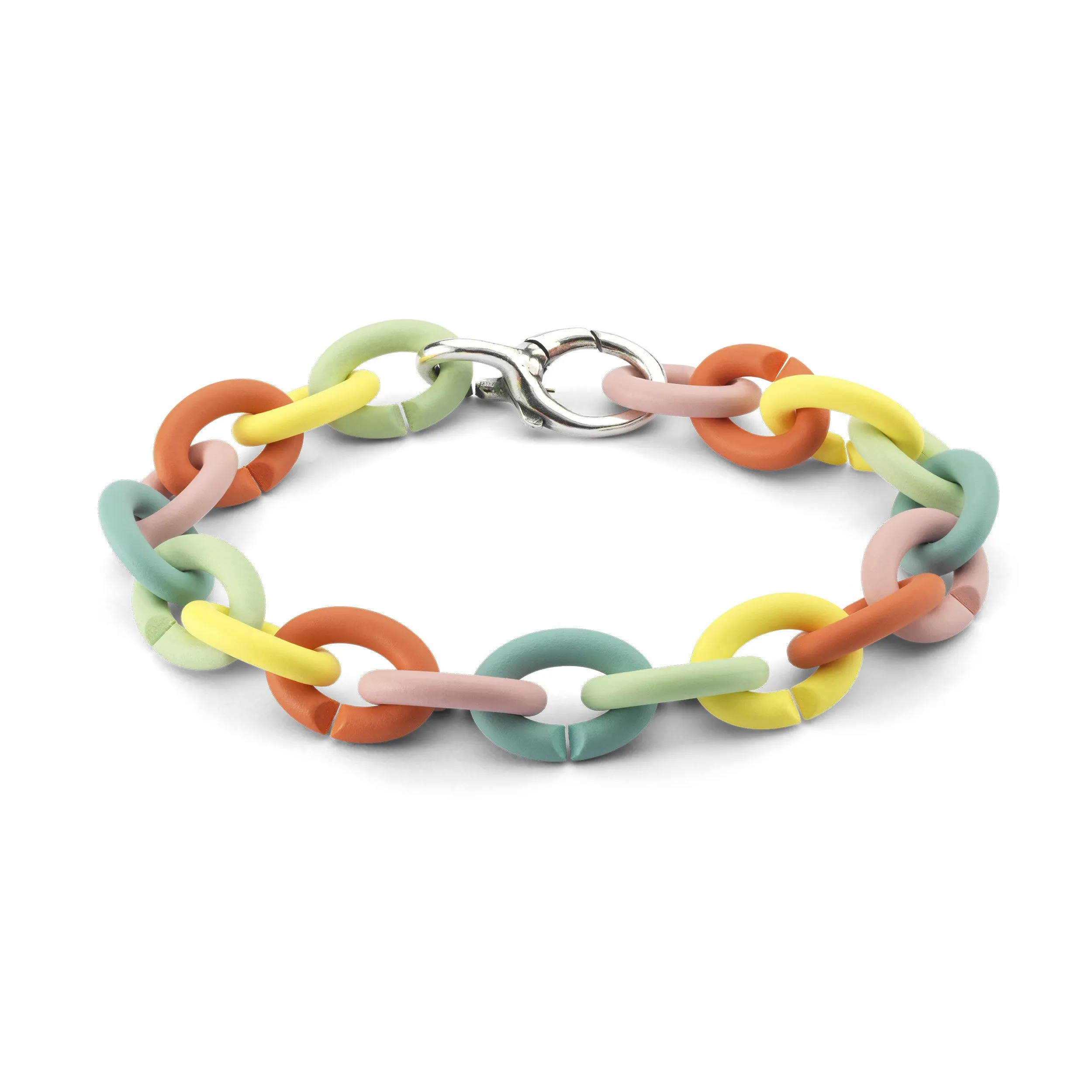 Pastel Rainbow Silver Bracelet