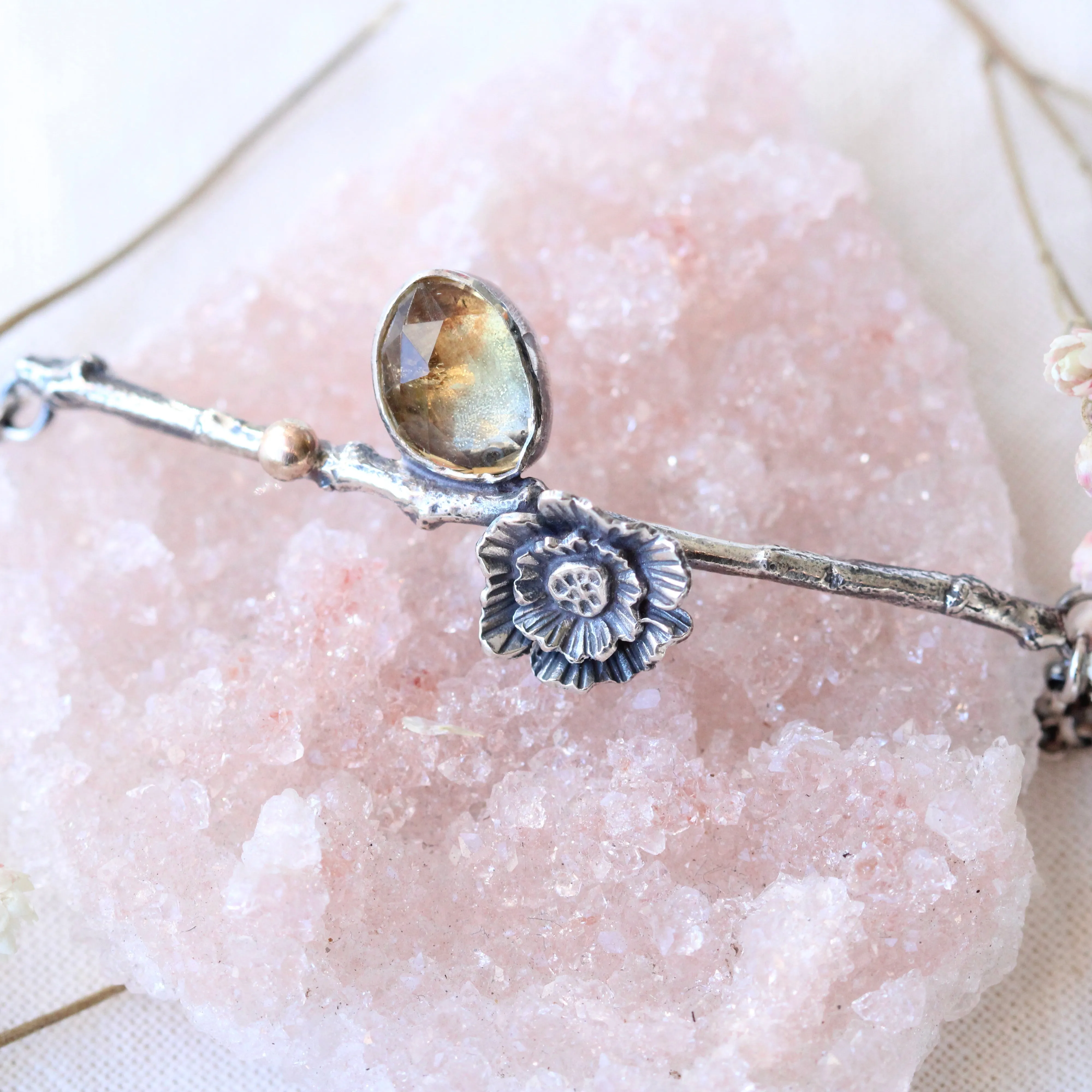 Poppy and Twig Citrine Silver Bracelet