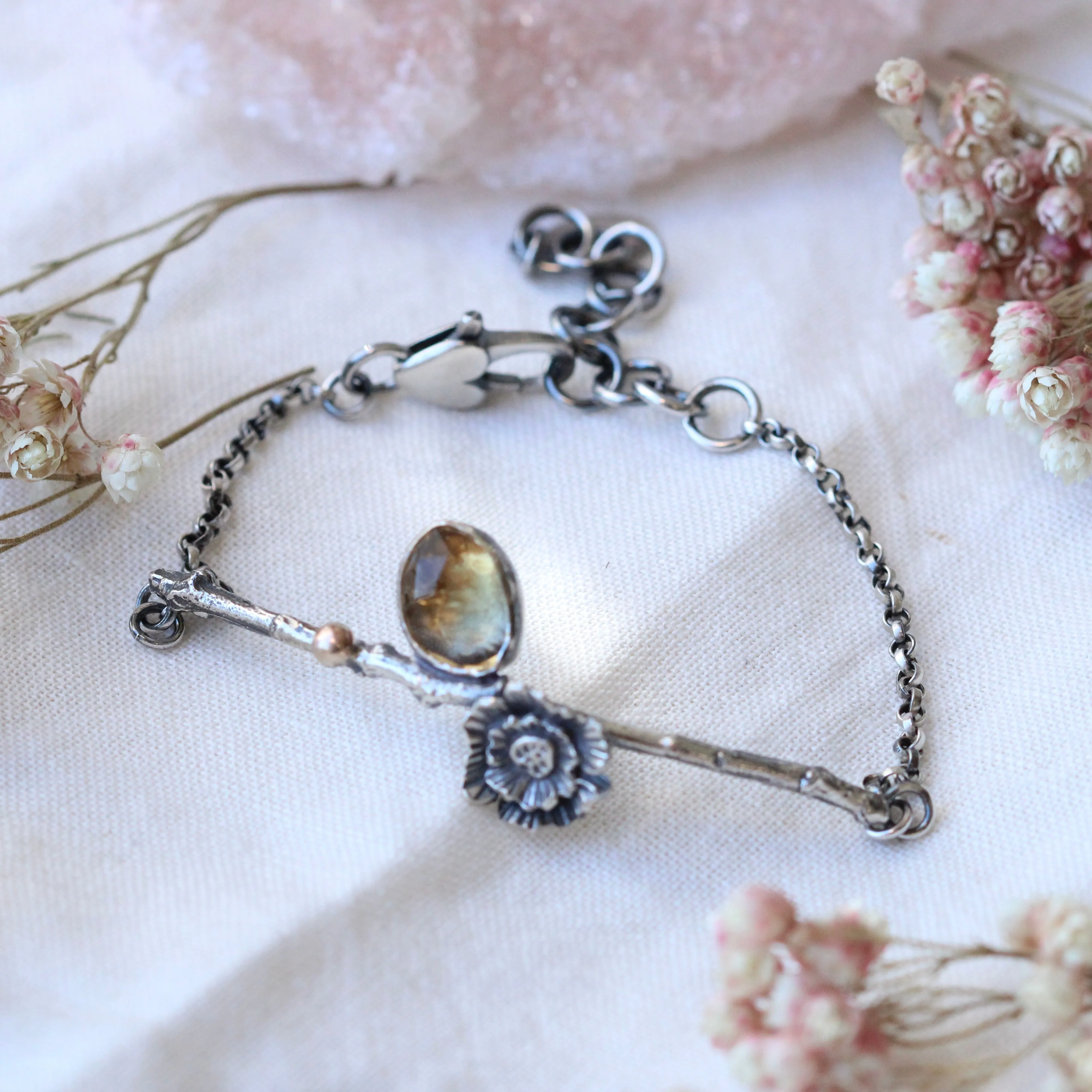 Poppy and Twig Citrine Silver Bracelet