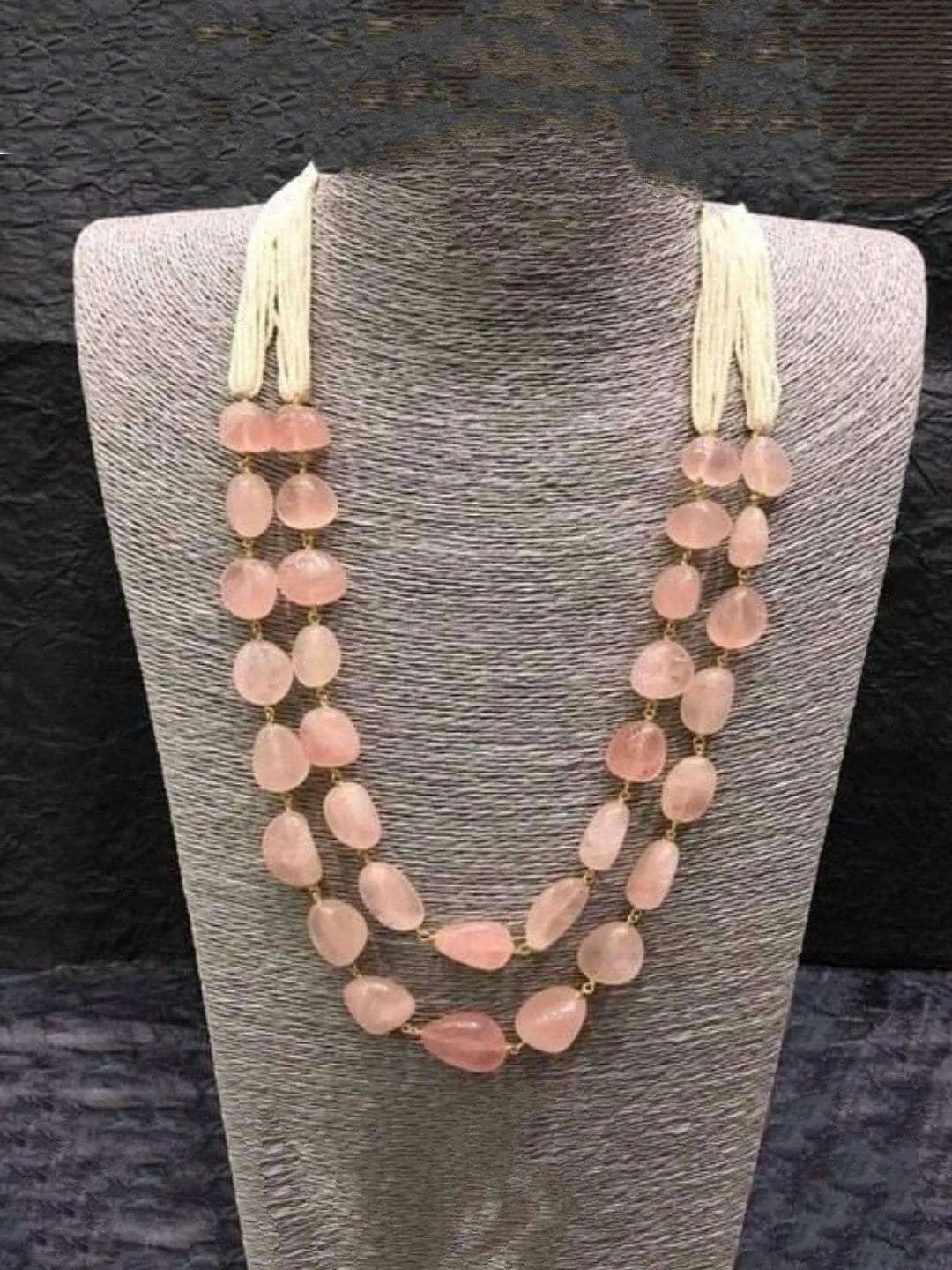 Precious Stone Dual Layered Necklace