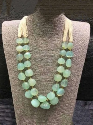 Precious Stone Dual Layered Necklace