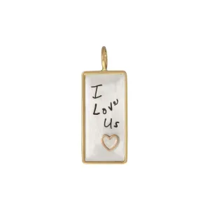 "I Love Us" ID Tag Charm with Heart