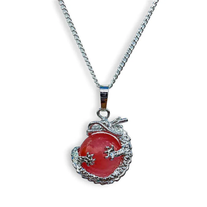 Red Agate Pendant Necklace