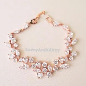 Rose Gold CZ Bracelet Spring