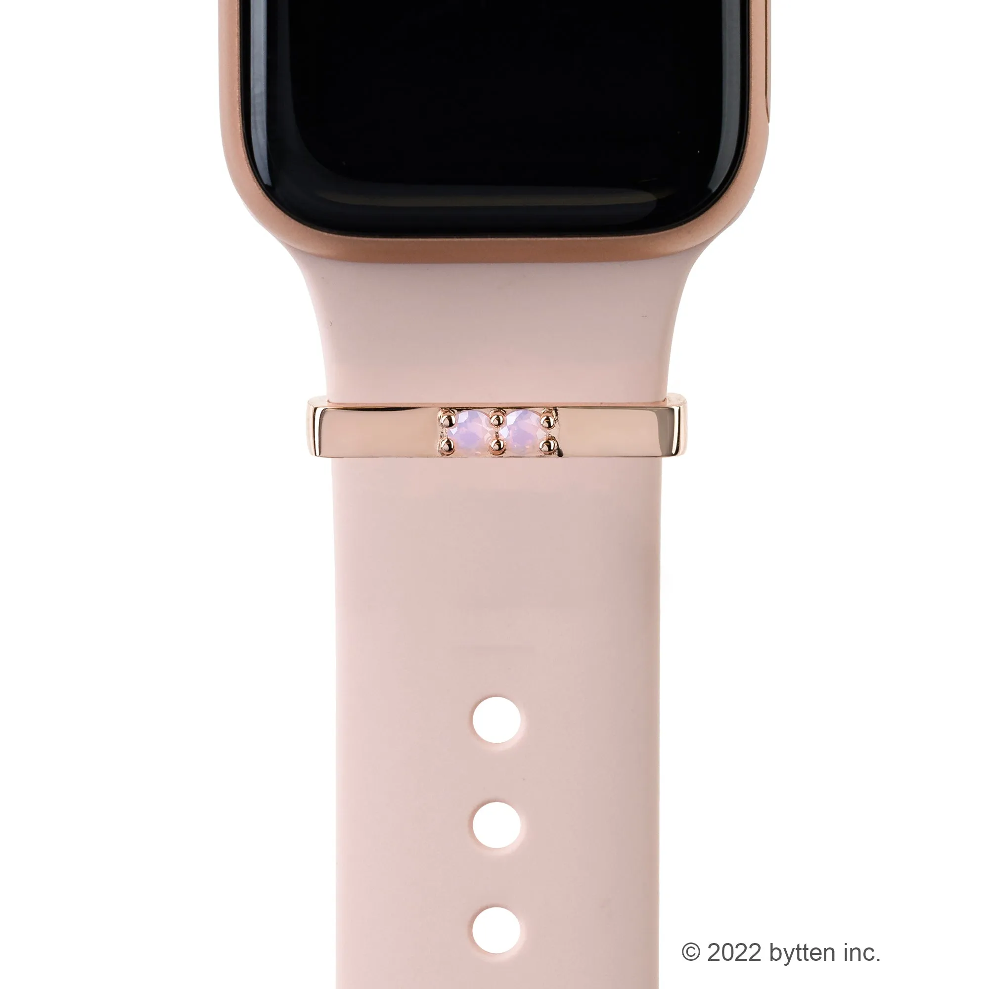 rose gold double stone ring - February & October birthstone • Apple Watch & Fitbit band accessory