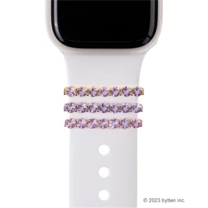 round cut amethyst eternity ring - February birthstone • Apple Watch & Fitbit band accessory