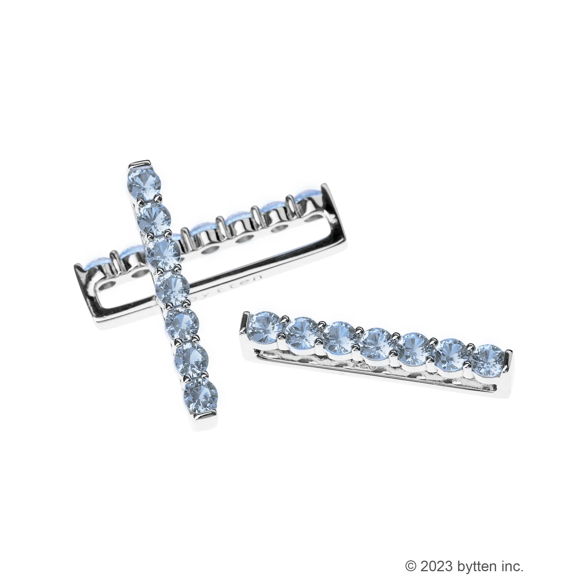 round cut aquamarine eternity ring - March birthstone • Apple Watch & Fitbit band accessory