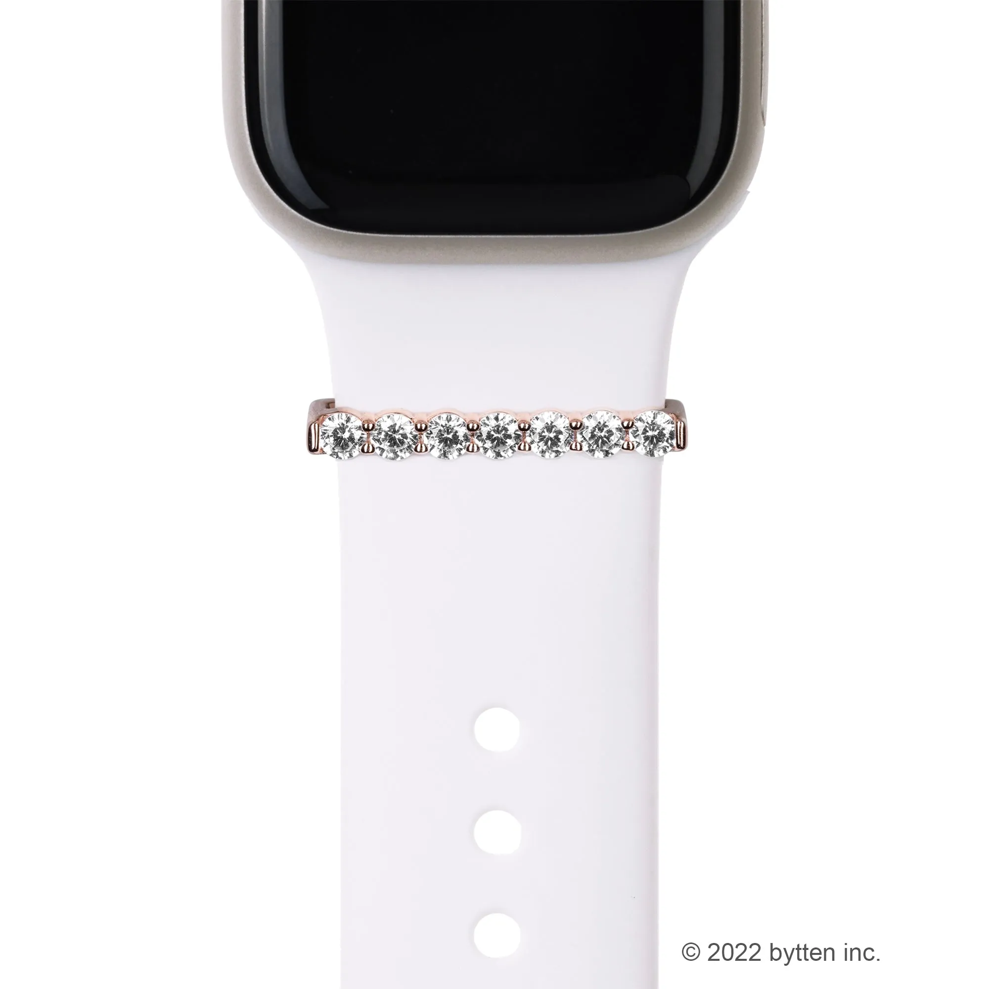 round cut crystal eternity ring - April birthstone • Apple Watch & Fitbit band accessory