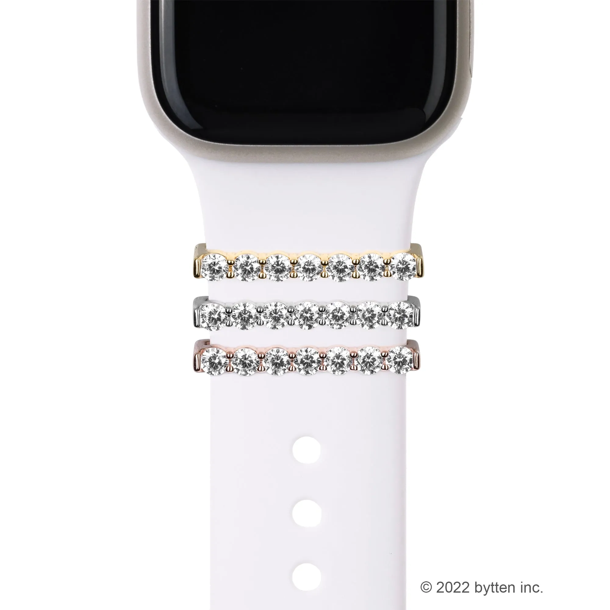 round cut crystal eternity ring - April birthstone • Apple Watch & Fitbit band accessory