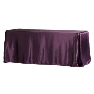 Satin Rectangular 90"x132" Tablecloth - Eggplant/Plum