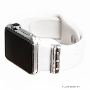 silver mini glam stack™ • Apple Watch & Fitbit band accessory