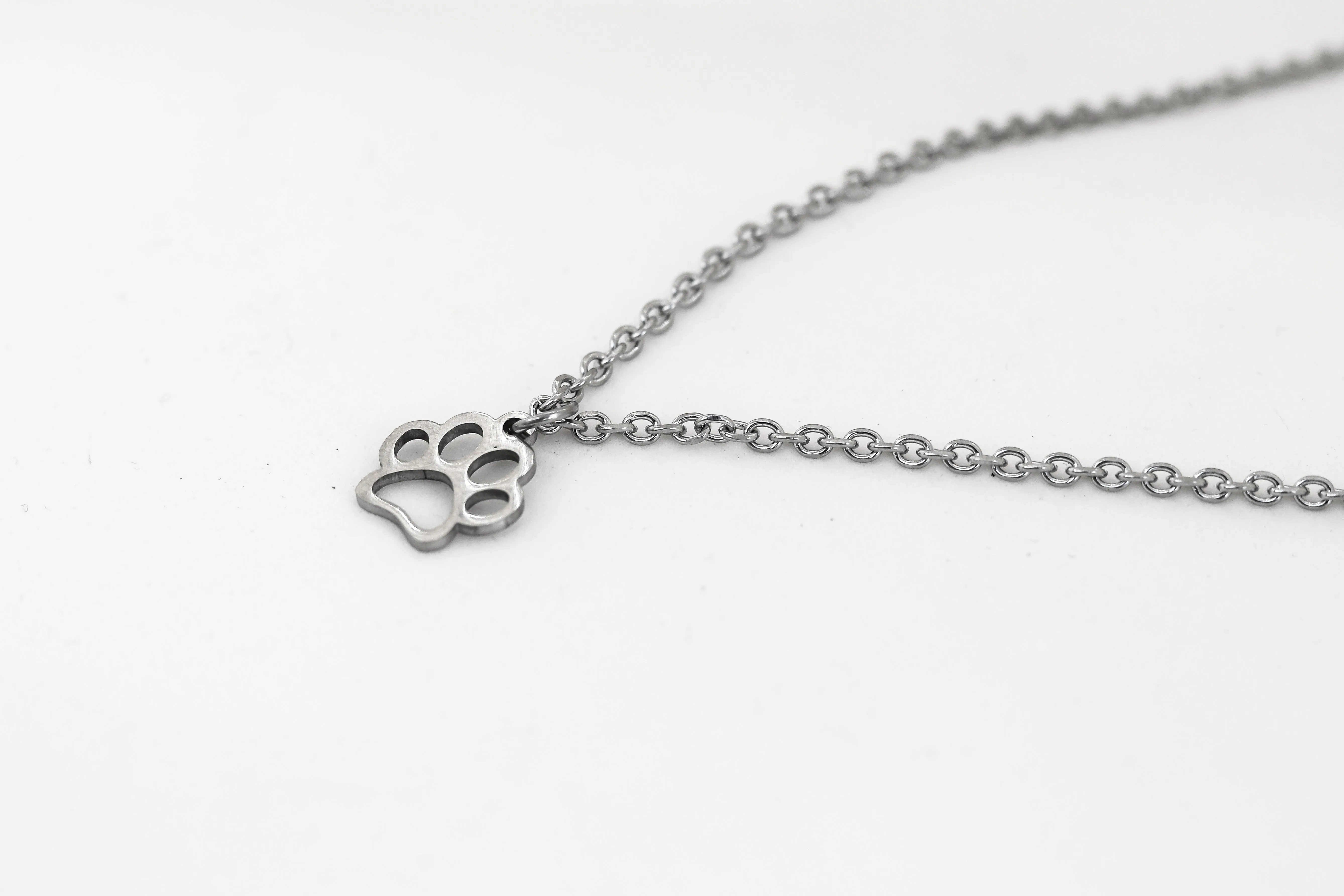 Silver paw necklace for women, waterproof chain necklace, valentines day gift