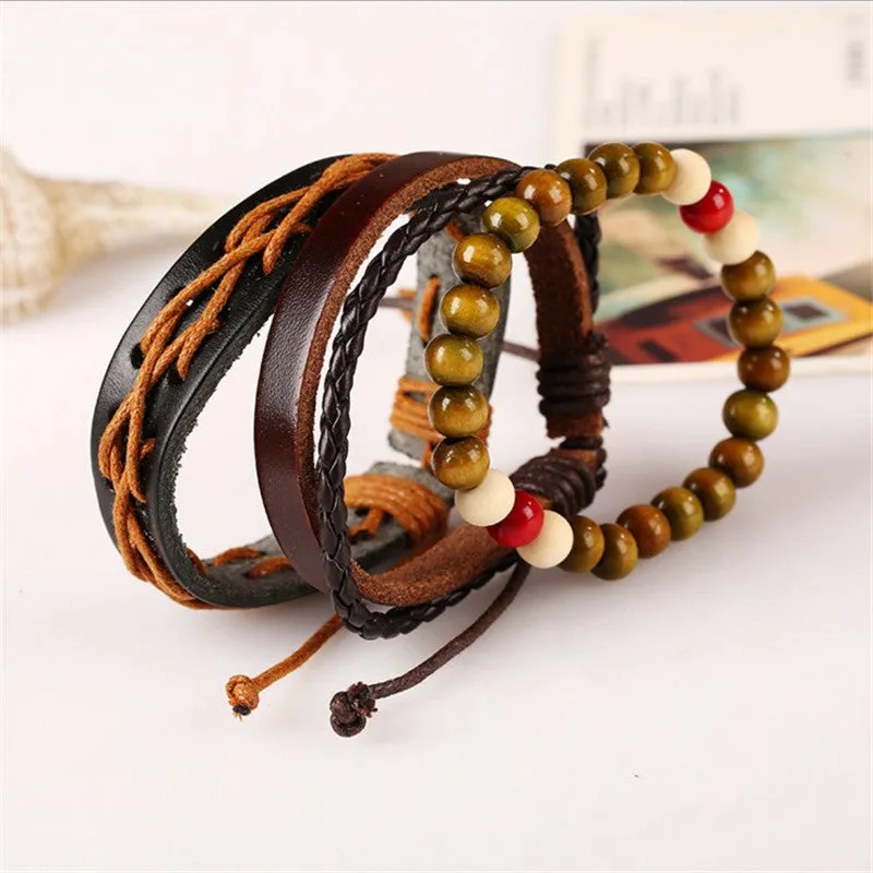 Simple & Vintage Braided Leather Bracelet