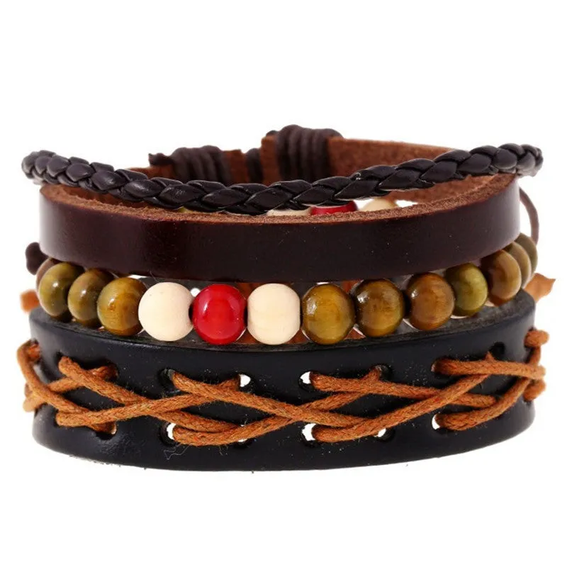 Simple & Vintage Braided Leather Bracelet