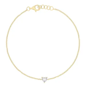 Simple Heart Diamond Fashion Bracelet