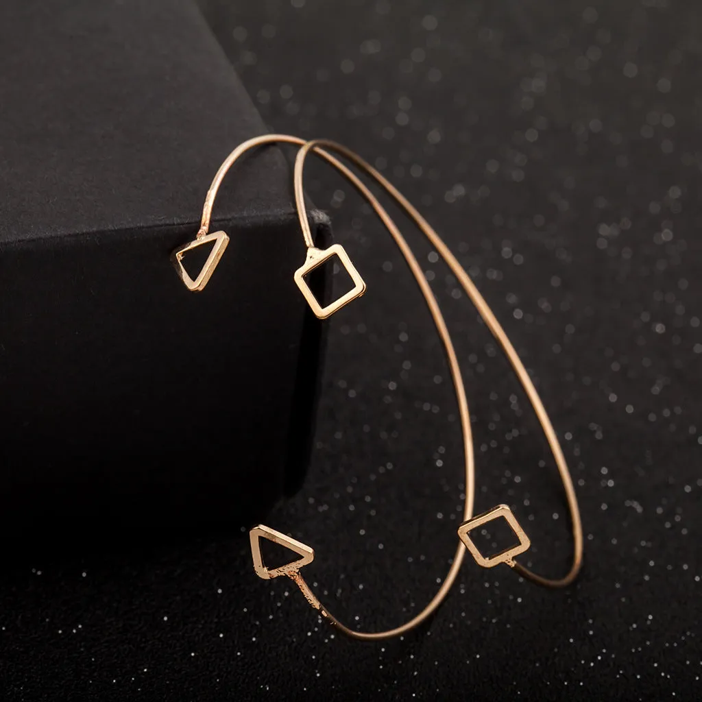 Simple Style Hollow Triangle Geometric Bracelet