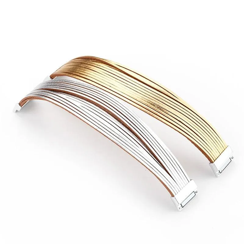 'Simple' Wide Cuff Bracelet - hazel