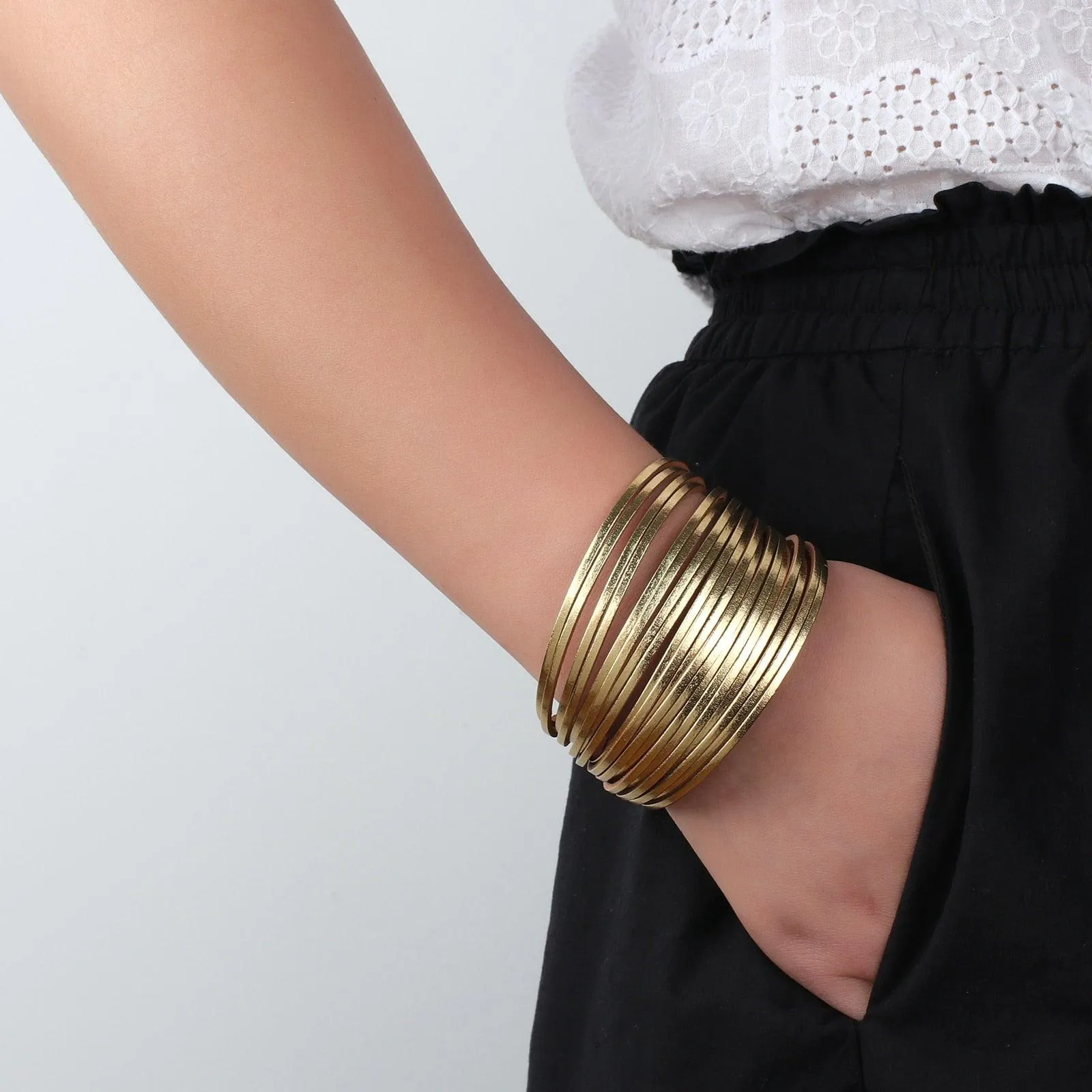 'Simple' Wide Cuff Bracelet - sun