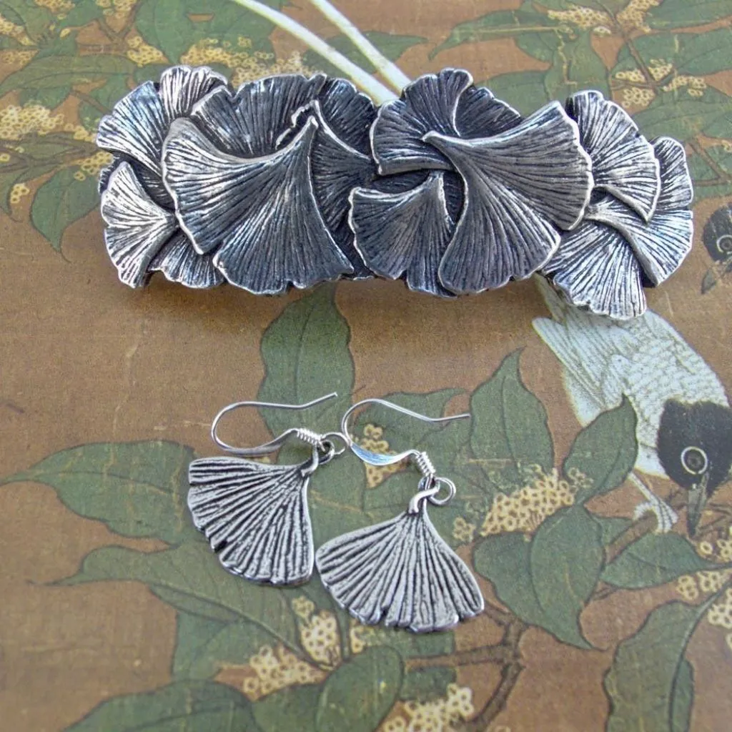 Small Ginkgo Leaf Earrings