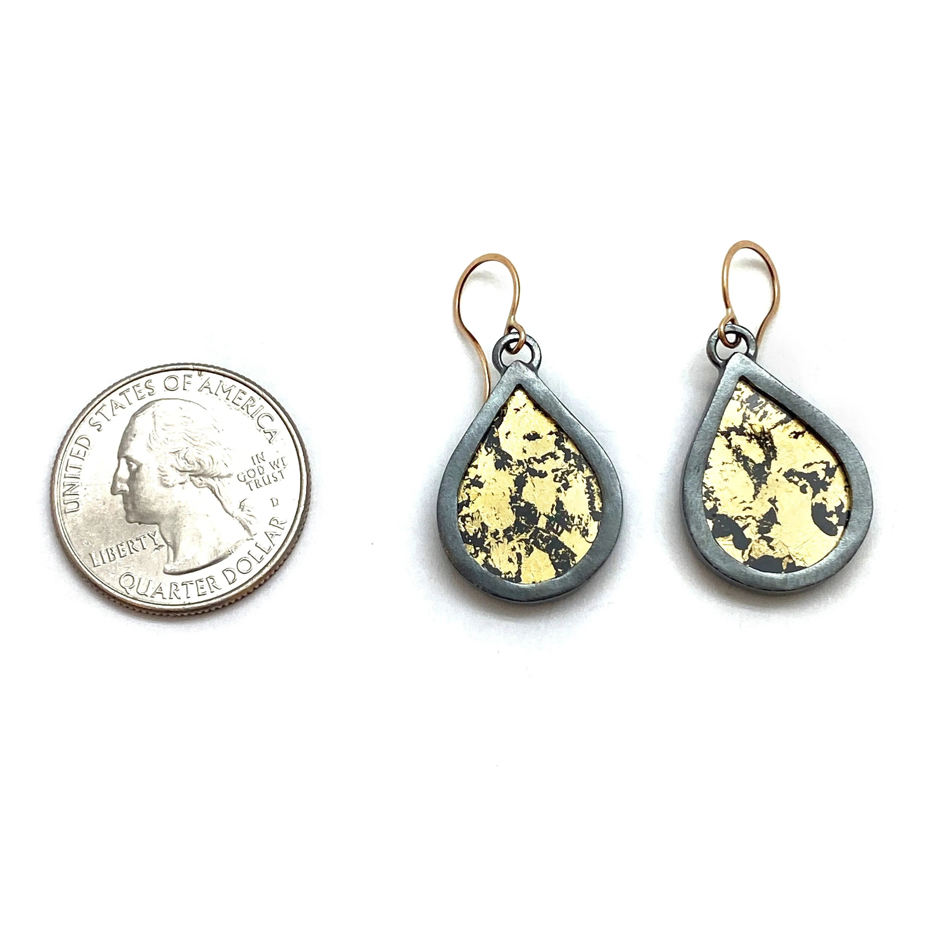 Small Gold Teardrop Earrings