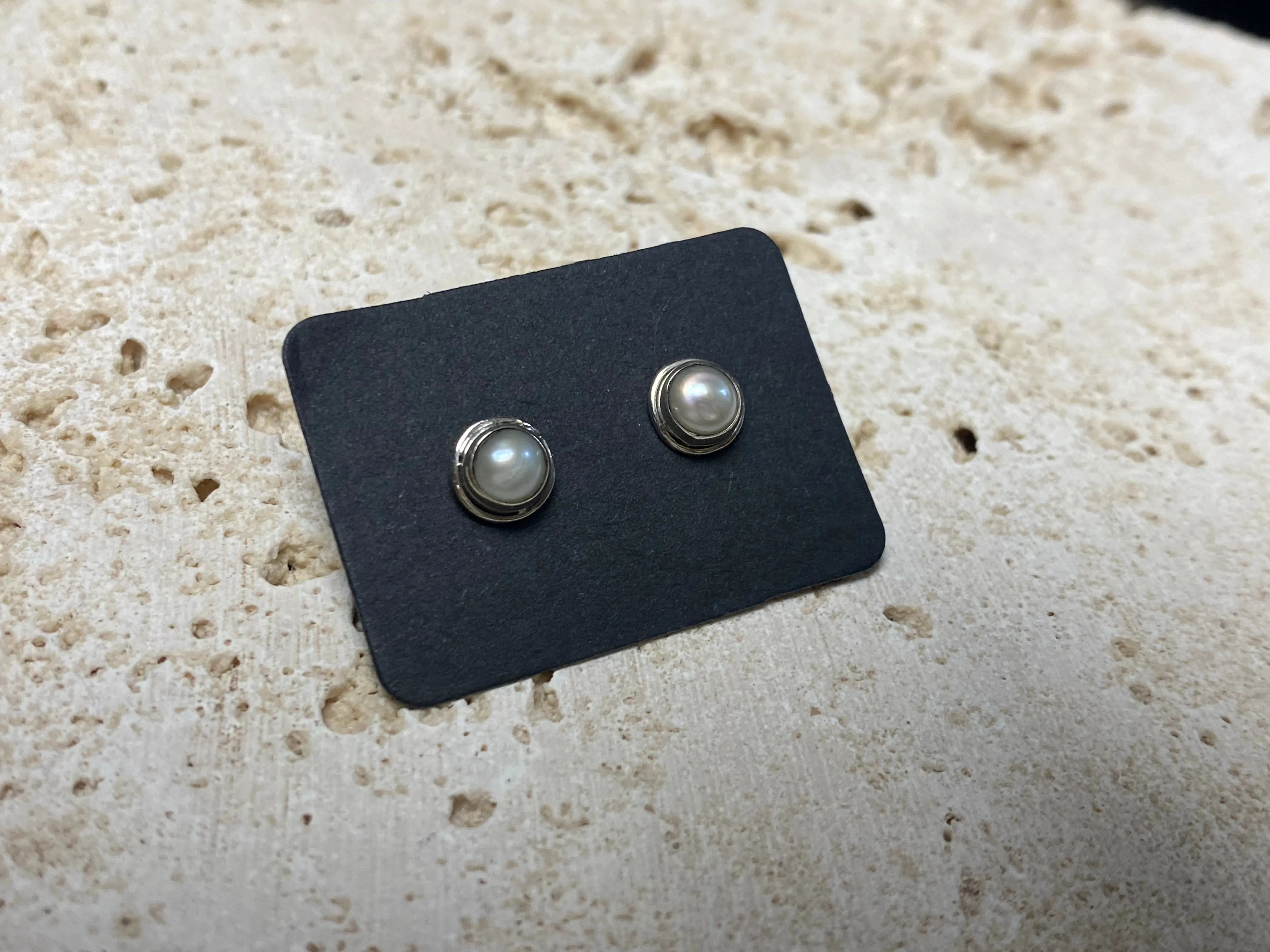 Small Pearl Silver Studs - Three Styles