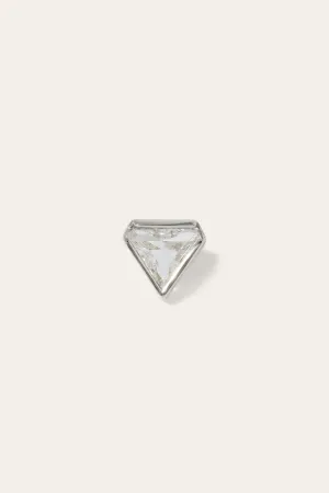 Small pyramid sterling silver stud earring