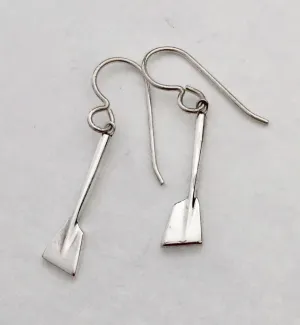 Small Rowing Blades with Shafts Wire Earrings