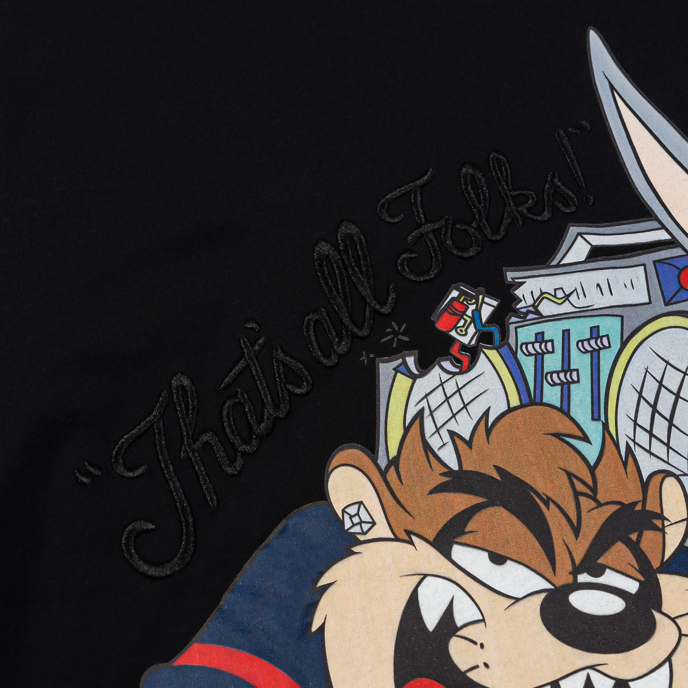 SP x Looney Tunes Vintage Mens Short Sleeve Shirt (Black/Red)